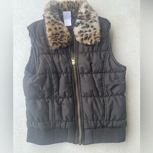 Faux Fur Animal Print puffer vest
